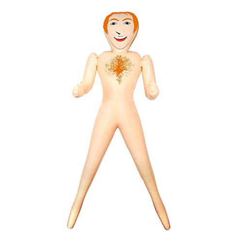 Inflatable Ginger Male Blowup Doll (150cm x 85cm x 20cm), Great Fun for Hen & Bachelor Parties, Photo Booth Prop, Pranks, Party Props and Gag Gifts