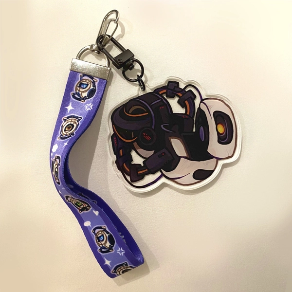 Portal 2 GLaDOS/Cores Acrylic Lanyard Charm