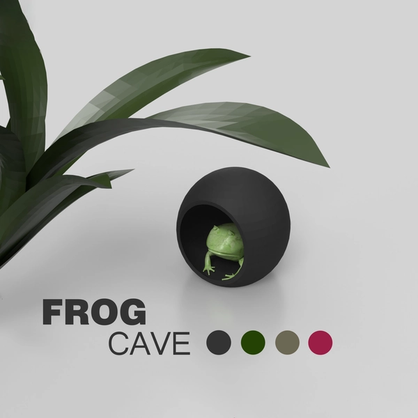 Frog Cave, White Tree Frog Nest, Pacman Frog, Amphibian Habitat, Reptile Shelter, Hiding Cove Terrarium Decoration