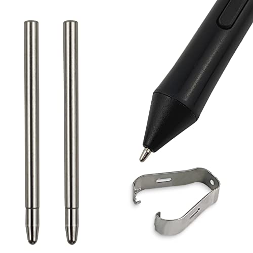 2 Pack No Wear Down Titanium Alloy Standard Pencil Nibs Fits for One by WACOM, Intuos Series Pen, Replacement Refill Tips fits for WACOM CTL-672,CTL-671,CTL-471, CTL-472 - Space Gray