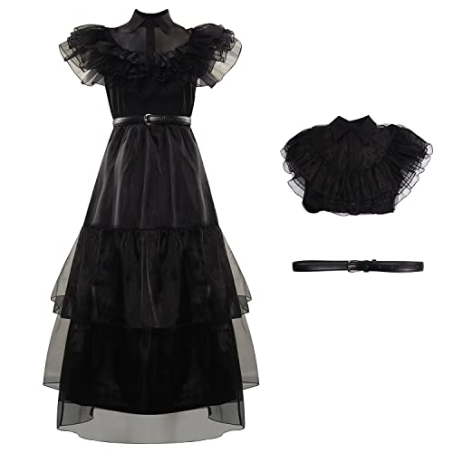 Toitaly Black Dress Women Girls Cosplay Costume Academy Uniform Party Princess Dresses Halloween Outfit - Black - X-Small