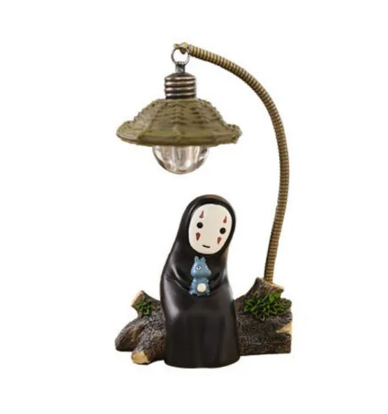 Spirited Away No Face Man Night Light Chi to Chihiro Table Desk Lamp Miyazaki Hayao Anime Kaonashi Children Gift Kids Toy Home Decor Craft Decorative Sleep Lamp
