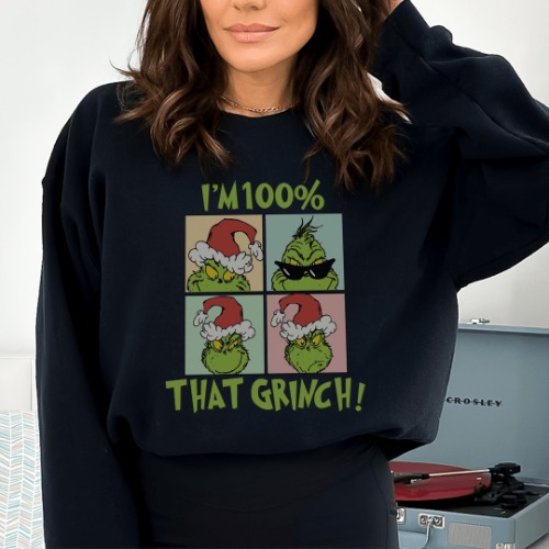 I'm 100% That Grinch Sweatshirt - XL / Black