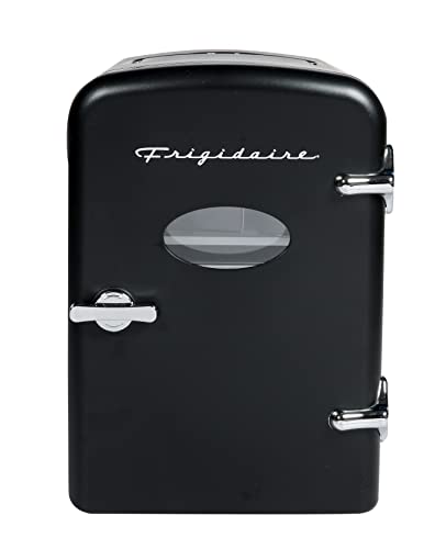 Frigidaire EFMIS175-BLACK Portable Mini Fridge-Retro Extra Large 9-Can Travel Compact Refrigerator, Black, 6 Liters - BLACK - Refrigerator
