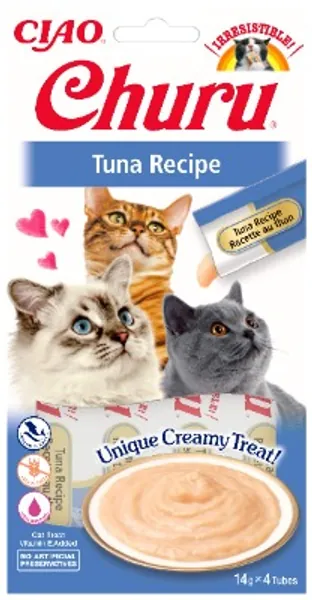 INABA Churu Sticks - Lickable Cat Treats To Feed From Hand - Delicious And Healthy Snack for Cats - Tuna
