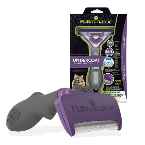 FURminator Undercoat deShedding Tool for Medium/Large Long Hair Cats Over 4.5 kg