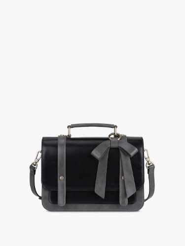 Summer Garden Romance- Bow Small Briefcase | Black