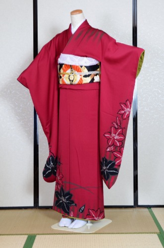 Long-sleeved kimono 6 items set / Furisode / FK#1-777