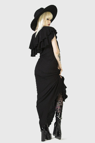 Spectral Galaxy Maxi Dress | M / Black / 96% Viscose 4% Elastane