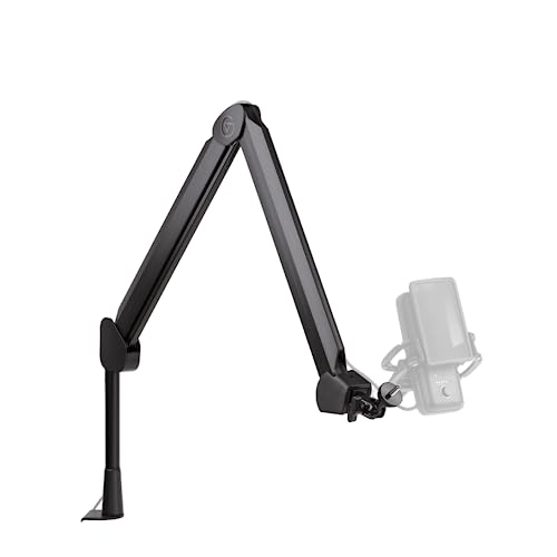 Elgato Wave Mic Arm - Premium Broadcasting Boom Arm with Cable Management Channels, Desk Clamp, 1/4" Thread Adapters, Fully Adjustable, perfect for Podcasts, Streaming, Gaming, Home Office, Recording - Mic Arm - High Rise