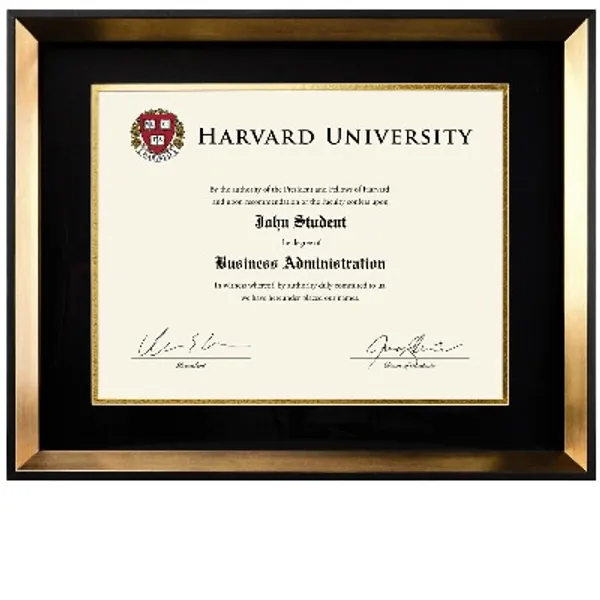 Gold Certificate Frame