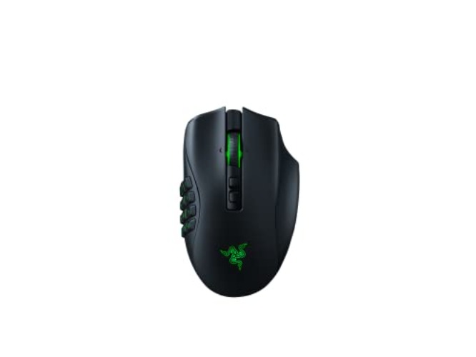 Razer Naga Pro - Modular Wireless Gaming Mouse with Interchangeable Side Panels (19 + 1 Programmable Buttons, Optical Mouse Switch, 20K DPI Focus+ Optical Sensor, 3 Swappable Side Plates) Black - Naga Pro