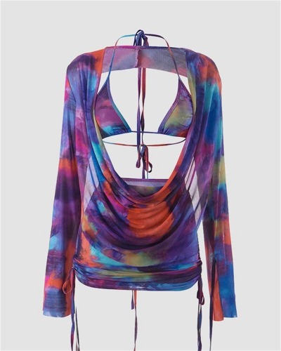 Bodywave Rainbow Coord Set | Purple / M