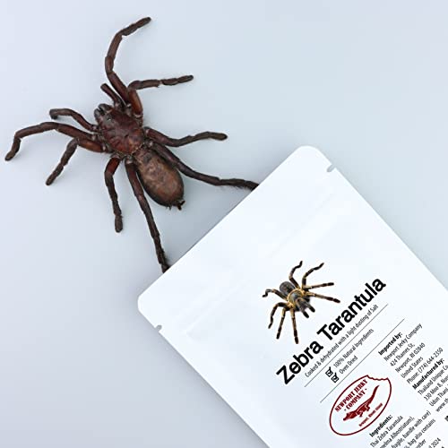 Newport Jerky Company Edible Insects | Edible Zebra Tarantula | Un-Flavored Natural Edible Tarantula - Zebra Tarantula