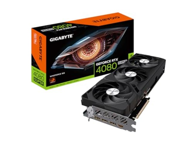 GIGABYTE GeForce RTX 4080 Super WINDFORCE V2 16G Graphics Card, 3X WINDFORCE Fans, 16GB 256-bit GDDR6X, GV-N408SWF3V2-16GD Video Card