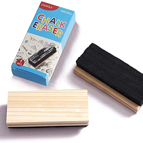 OSOPOLA Chalkboard Eraser - Campus Style Pine Wood Blackboard Cleaner Engravable College Styled DIY Gift - 1 Pcs