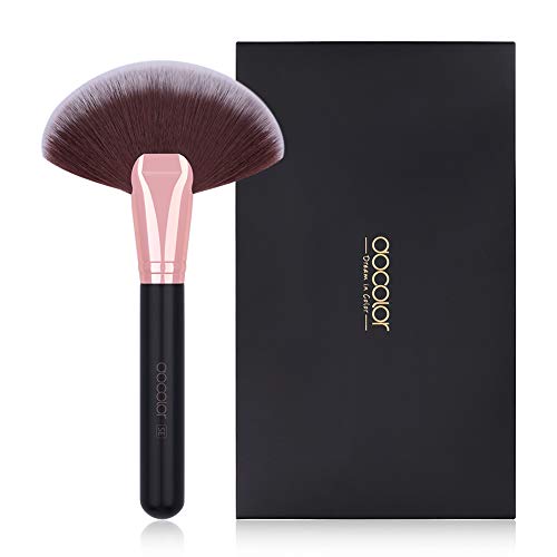 Docolor Fan Brush Face Makeup Brush Professional Highlighting Make Up Brushes Blush Bronzer Cheekbones Brush Soft Cosmetic Tool - Fan brush