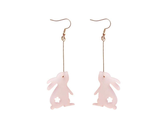 Personality Animals Acrylic Harajuku Earrings for Girls Women Birthday Gift-Rabbit - 