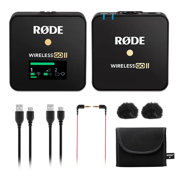 RØDE Microphones GO II Wireless Microphone System, Black (WIGOIIS) - 