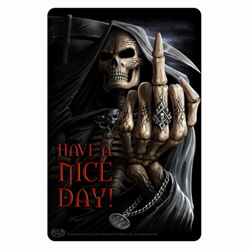 BONE FINGER - Greet Tin Metal Cards