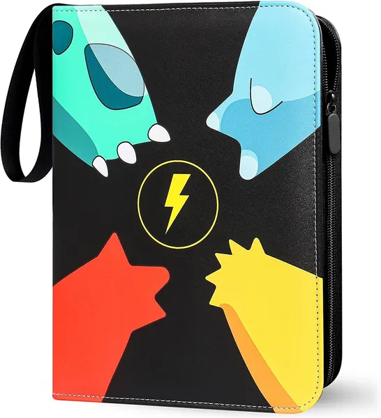Wimarn Pokemon Card Holder, 400 Pockets Pokemon Folder Compatible with Pokemon Card, 50 Removable Sheets Portable Pokemon Card Binder Album for Boys Girls