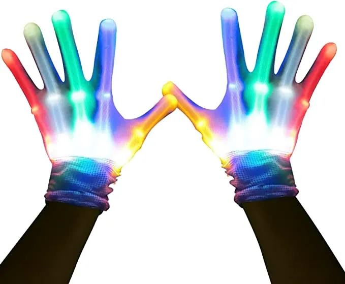 HITOP LED Gloves,Light Up Gloves Cool Fun Toys for 5-12 Year Old Boys Girls Christmas Stocking Stuffers for Kids Teens Men : Clothing, Shoes & Jewelry