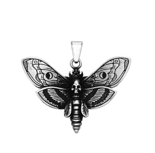 Butterfly Moth Pendant Necklace - As Shown / Pendant with A chain