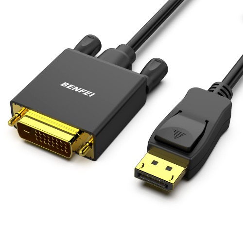 BENFEI DisplayPort till DVI DVI-D Single Link 1,8 m kabel, displayport till DVI-adapter hane till hane guldpläterad sladd för Lenovo, Dell, HP, ASUS och annat märke - 1.8M - 1 pack