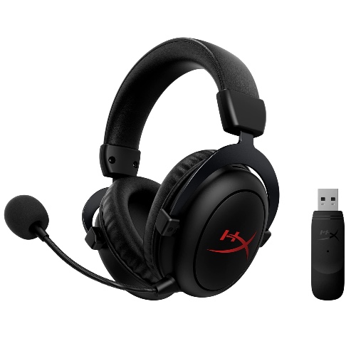 HyperX Cloud Core – Wireless Gaming Headset for PC, DTS Headphone:X Spatial Audio, Memory Foam Ear Pads, Durable Aluminum Frame, Detachable Noise Cancelling Microphone - Black Wireless Cloud Core