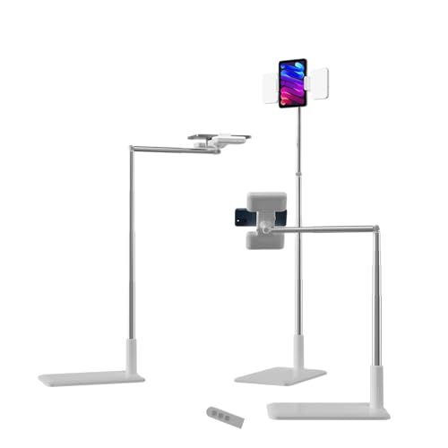 UNIQU Flexistand- Portable Phone Stand and Overhead Recording with Control and Light.