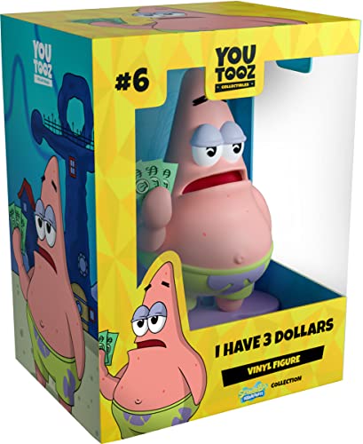 I Have 3 Dollars, 4" Patrick Collectible Figure, Based on Funny Internet Meme, High Detailed Collectible Figure - Youtooz Spongebob Squarepants Collection Based on Cartoon TV Series - I have 3 Dollars