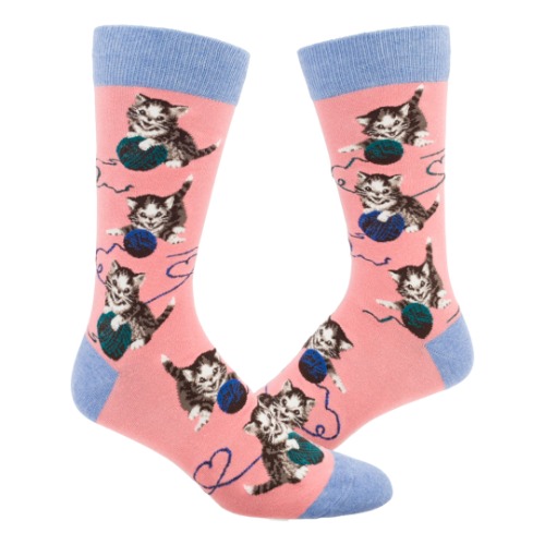 Kitty Cat Playing with a Ball of String Women's Socks - Large