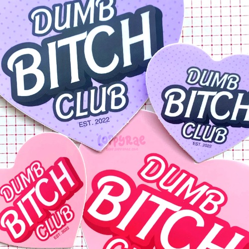 "Dumb B*tch Club" Vinyl Sticker - Purple