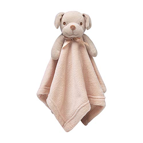 Pro Goleem Dog Security Blanket Brown Soft Puppy Lovey for Boys and Girls Unisex Lovie Baby Gifts for Toddler and Infant Snuggle Toy Stuffed Animal 16 Inch - Light Brown Dog