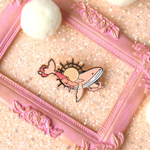 Dawn Whale Enamel Pin - Standard grade