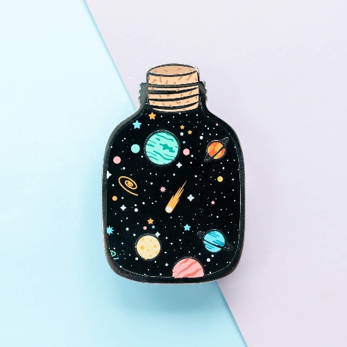 Space Galaxy Jar Stellar Elixir Enamel Pin