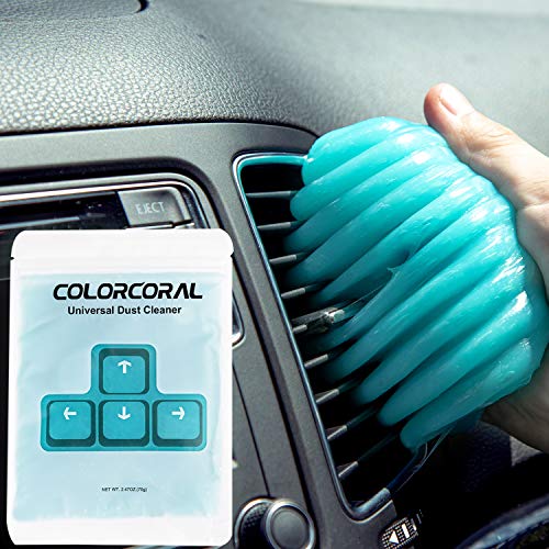 COLORCORAL Dust Cleaner Keyboard Cleaning Gel Universal Cleaning Gadget Slime for Car Cleaning and Computer Dusting (1Pack) - Blue