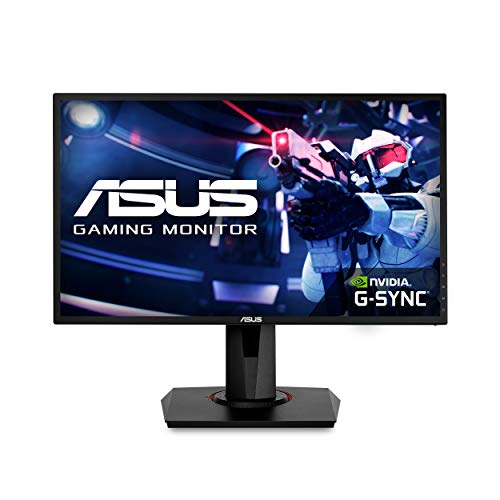 ASUS VG248QG 24" G-Sync Gaming Monitor 165Hz 1080p 0.5ms Eye Care with DP HDMI DVI, Black - 24" FHD 0.5ms 165Hz G-SYNC Height Adjustable - Monitor