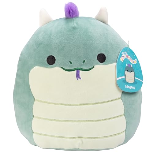 Squishmallows 10" Magtus The Basilisk Plush - Officially Licensed Kellytoy - Collectible Cute Soft & Squishy Snake Stuffed Animal Toy - Add to Your Squad - Gift for Kids, Girls & Boys - 10 Inch