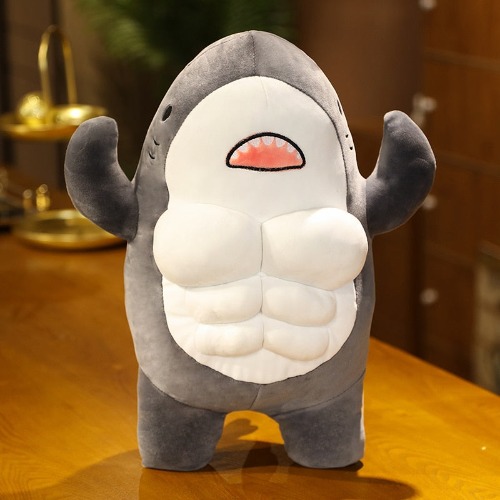 Buff Shark Plushies - 24" / 60 cm / Grey