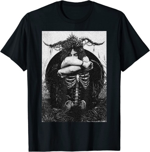 Occult Gothic Dark Satanic Unholy Witchcraft Grunge Emo Goth T-Shirt