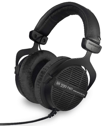 beyerdynamic Dt 990 Pro Over-Ear Studio Monitor Headphones - Open-Back Stereo Construction, Wired (80 Ohm, Black (Limited Edition))