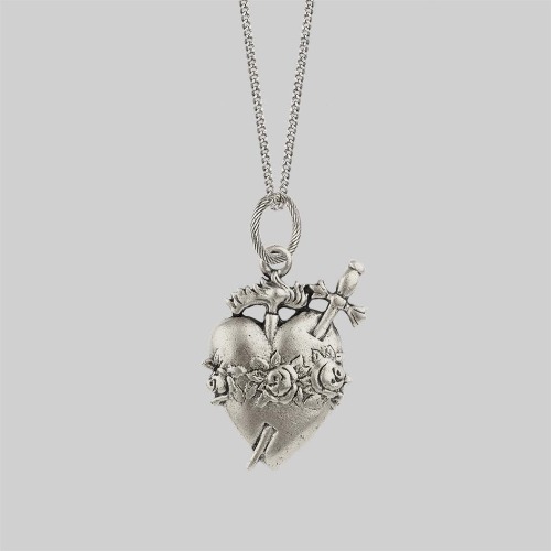 INFERNO. Sacred Heart Necklace - Silver | Silver