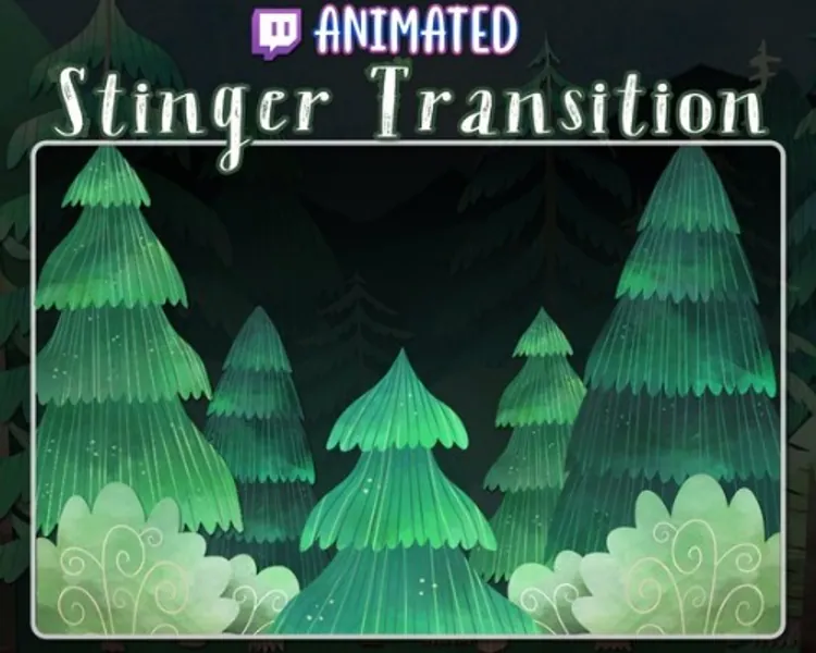 Forest Stinger Transition ANIMATED  Streamer Scenes & | Etsy Australia