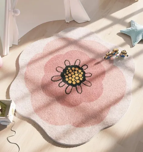 Cute Flower Design Floor Mat
