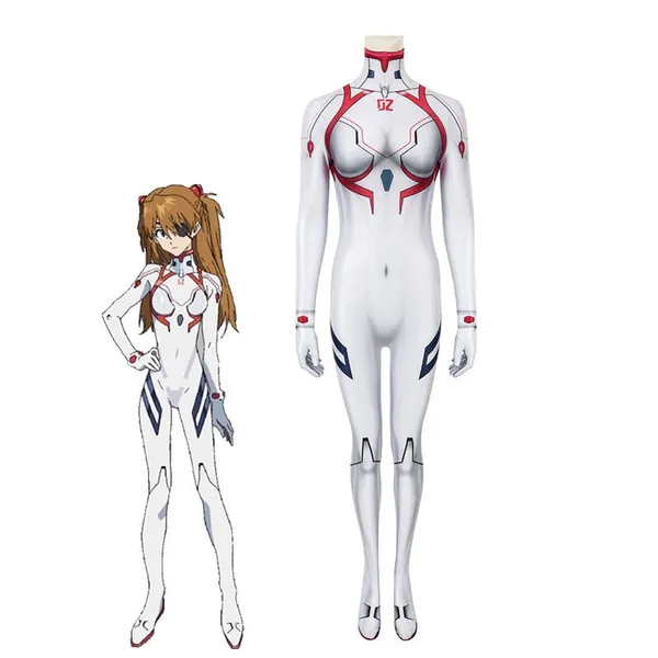 Neon Genesis Evangelion 3.0 + 1.0 EVA Asuka Langley Soryu Bodysuit Cosplay Costume | S / White