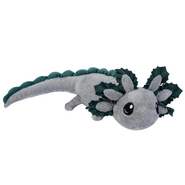 Axolotl Weigted Plush - Realistic, 4 Pounds, 26 Inches Long, Cute Grey Axolotl Plushie Large Weighted Stuffed Animal for Anxiety Focus or Sensory Input Toy Christmas Birthday Gifts for Kids - Grey