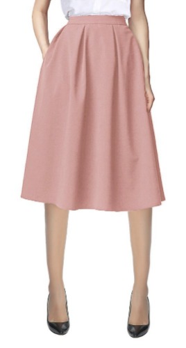 Urban Coco Women's Skirt High Waist Pleated 