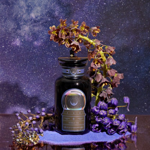 Blue Pineapple Mystic Bubble Tea™ | Violet Glass Apothecary Jar (60-75 Cups)