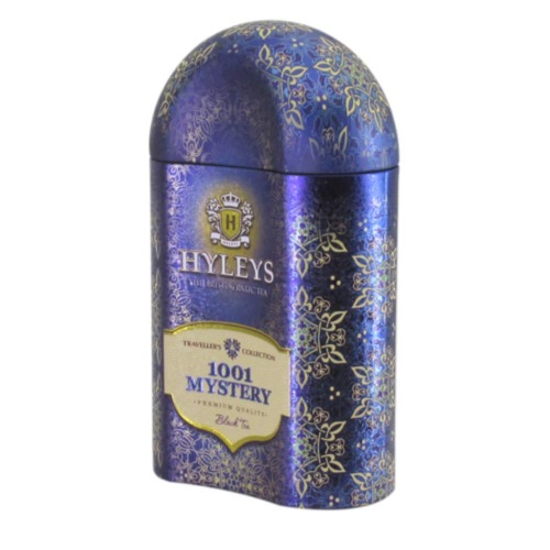 Hyleys Loose Leaf Black Tea with Strawberry and Cranberry in Tin 3.52 Ounce (100g) - Traveller's Collection - 1001 Mystery - Black Tea with Strawberry and Cranberry